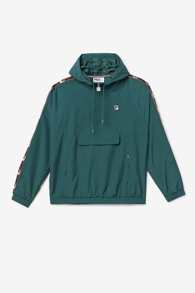 Fila Jacket Mens Green - Cameron 1/2 Zip Wind - Philippines 1806452-YO